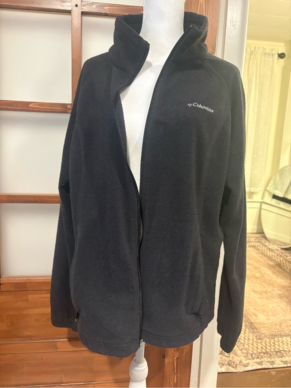 Columbia Black Full-Zip Teddy Fleece Jacket